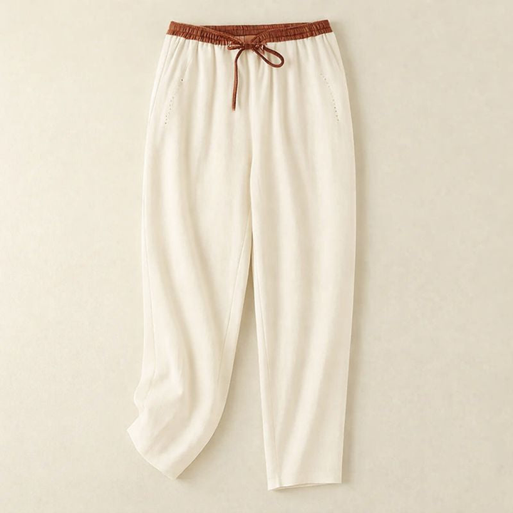 Remy | Unisex Linen Drawstring Harem Tapered Casual Trousers