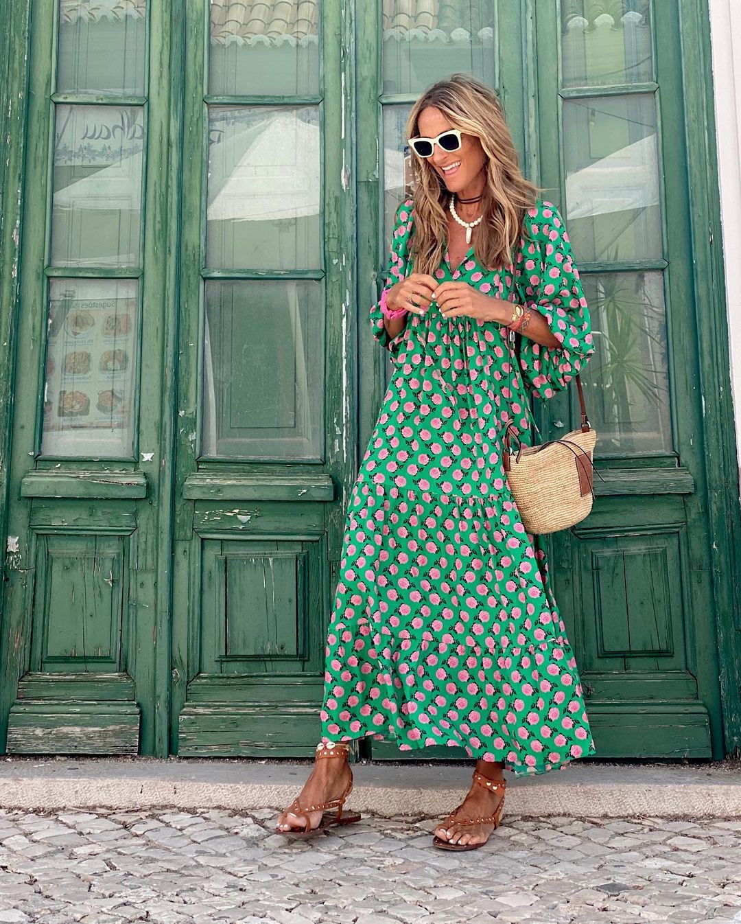 Flowy Boho Maxi Dress | Elegant Print & Relaxed Fit