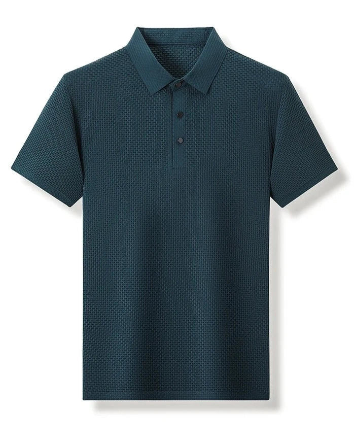 Luxury Textured Polo Shirt | Breathable & Soft