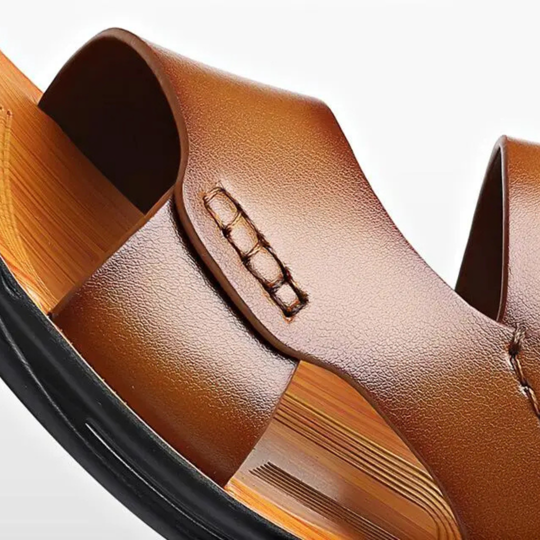 Seren | Women's Leather Open-Toe Slingback Sandals