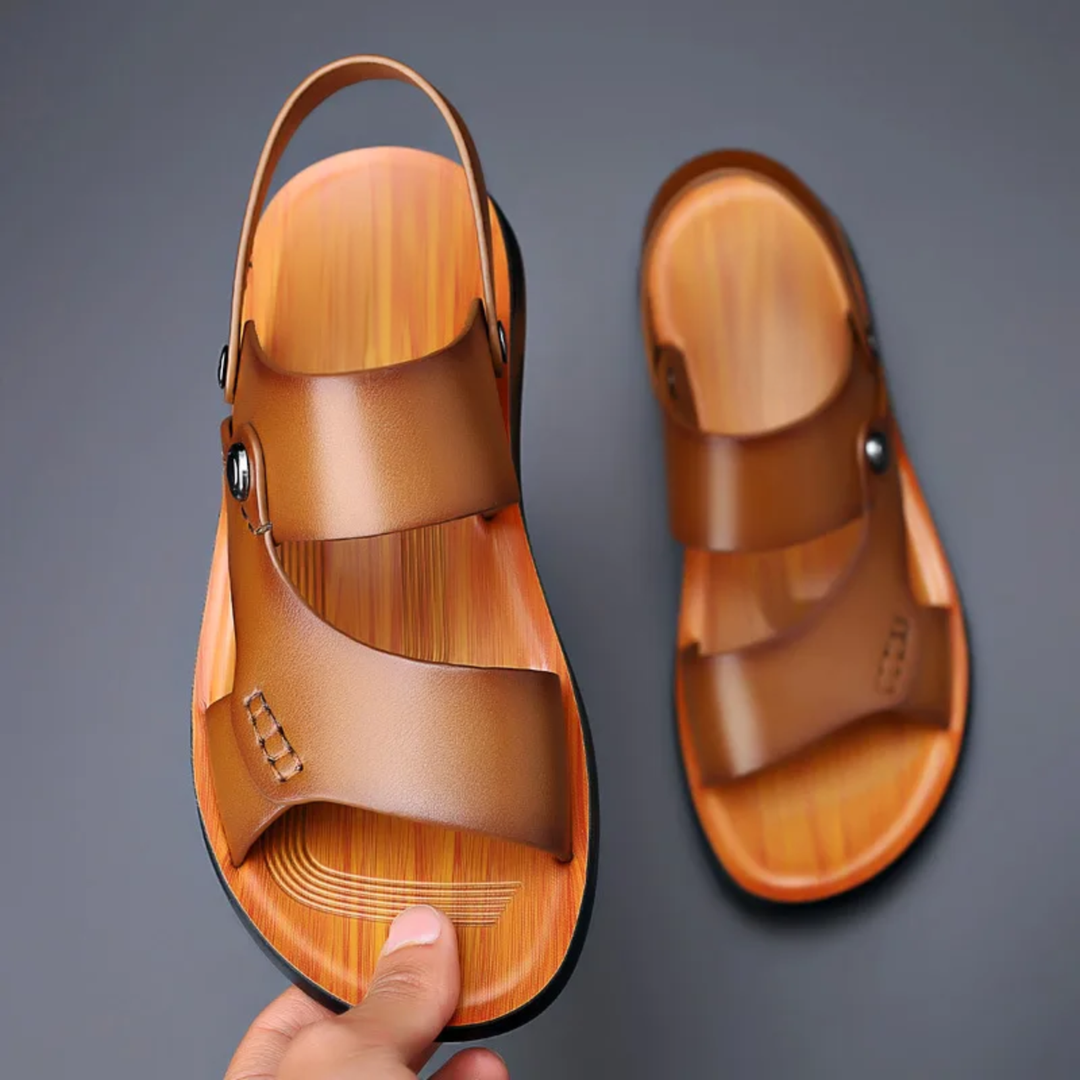 Seren | Women's Leather Open-Toe Slingback Sandals