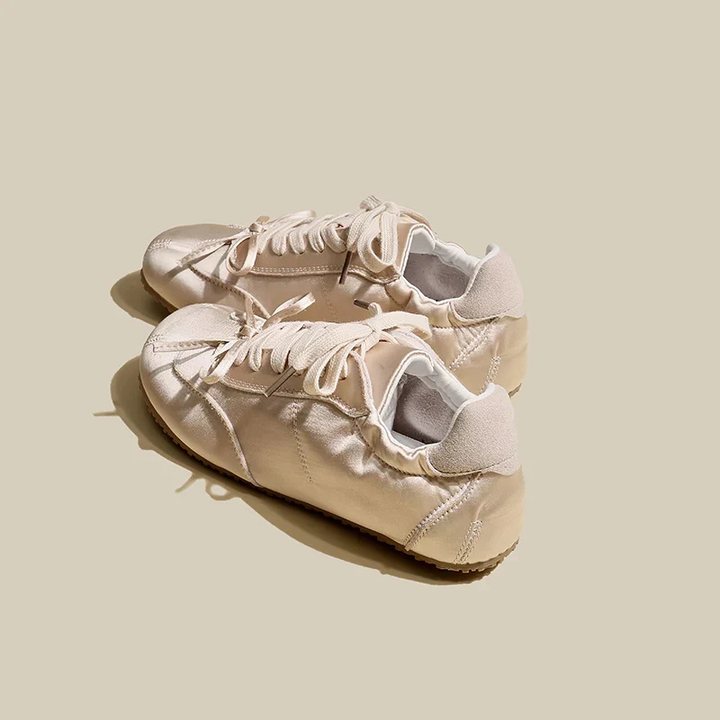 Sienna | Women's Satin Floral Lace-Up Sneakers