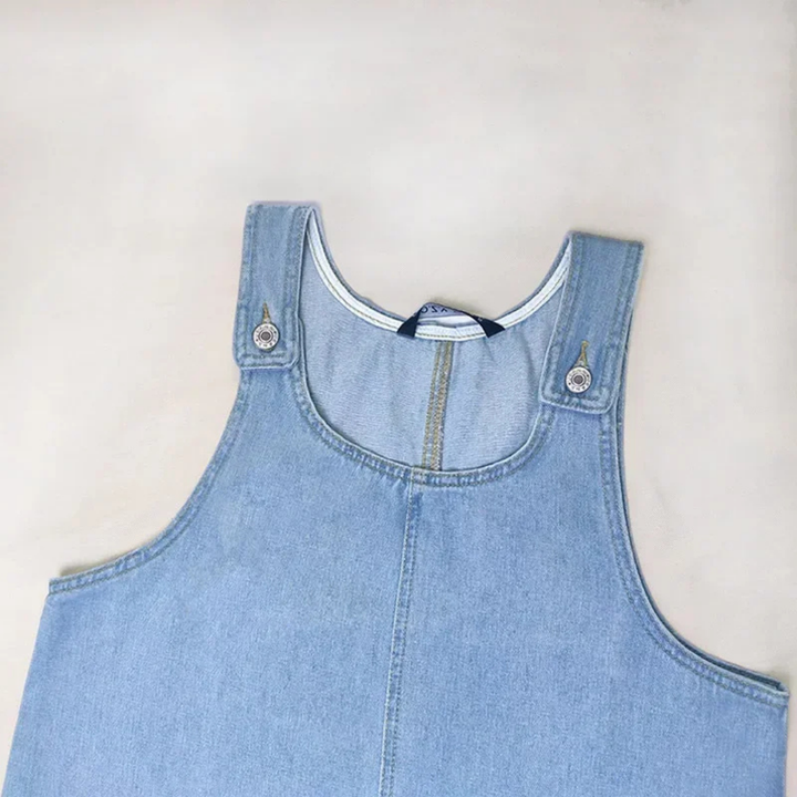Willa | Women's Blue Denim Sleeveless Pocket Mini Dress