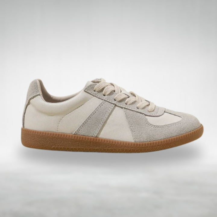 Wren | Women's Suede Retro Lace-Up Gum-Sole Trainers