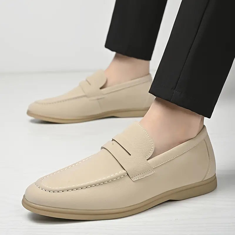 Vegan Suede Loafers | Contrast Sole Design