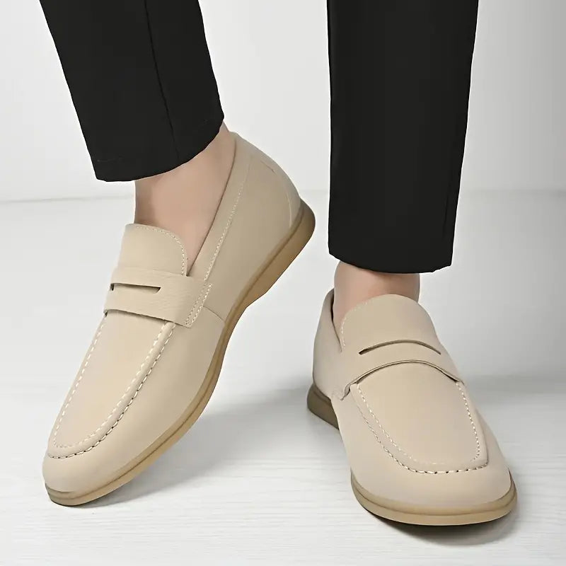 Vegan Suede Loafers | Contrast Sole Design