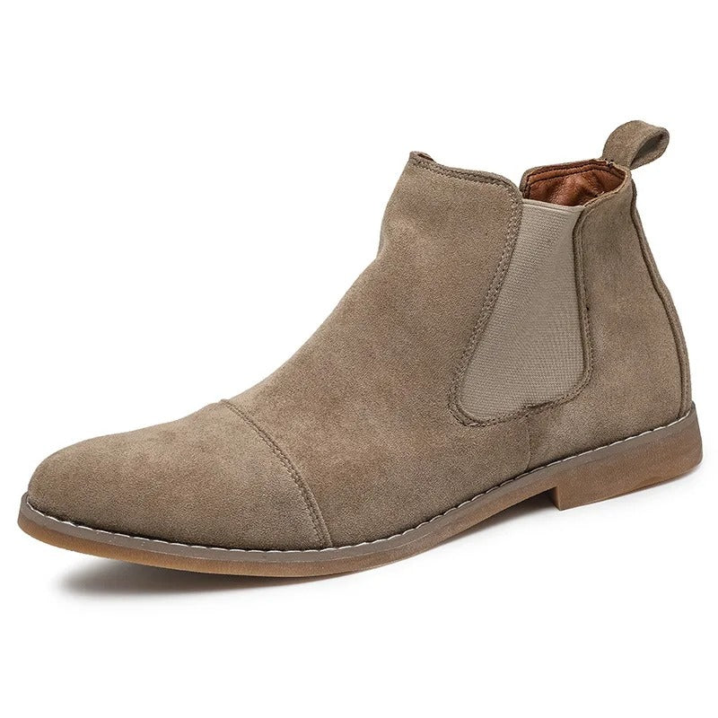 Vegan Suede Chelsea Boots | Non-Slip Sole