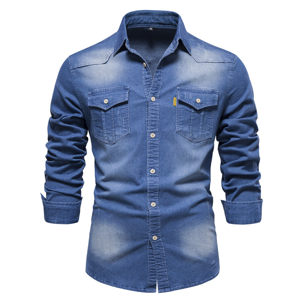 Classic Fit Denim Button-Down Shirt