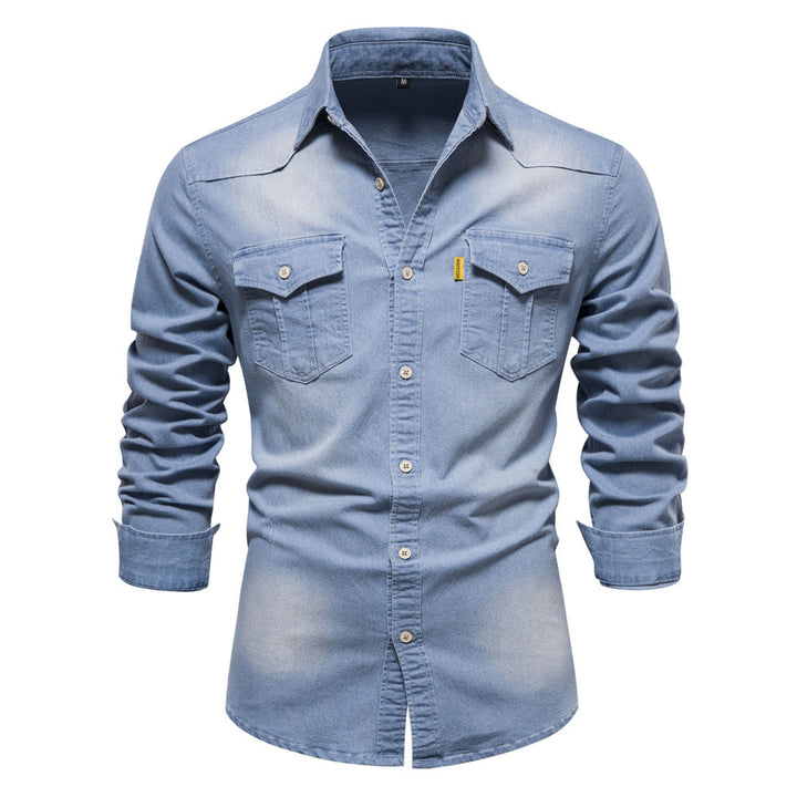 Classic Fit Denim Button-Down Shirt