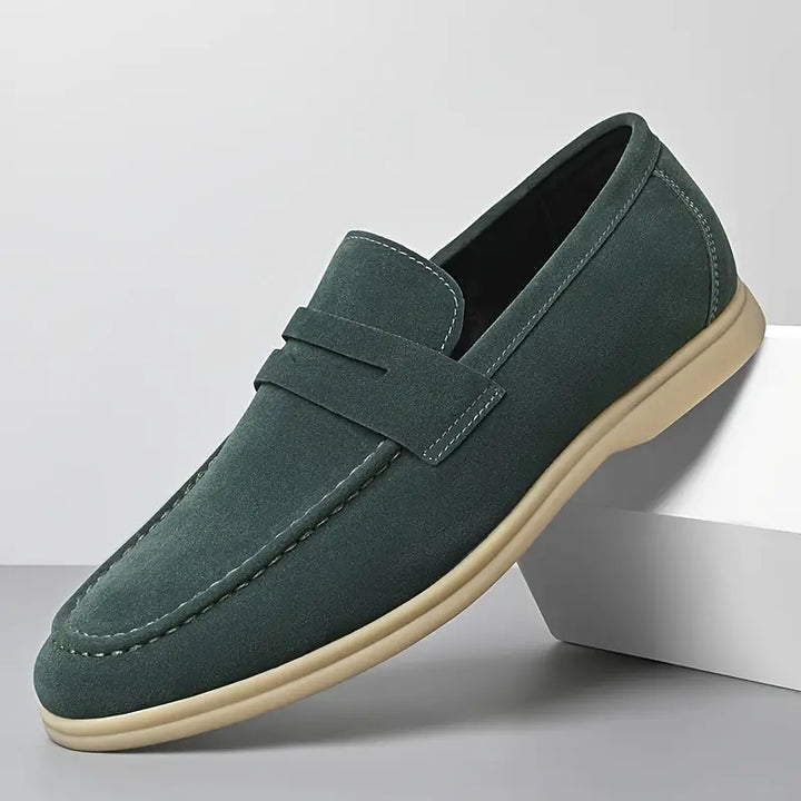 Vegan Suede Loafers | Contrast Sole Design