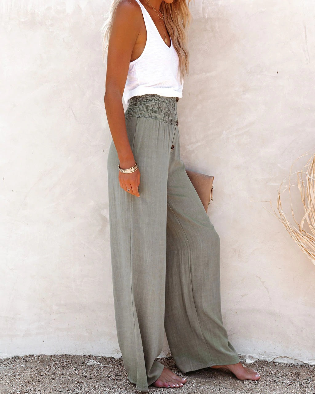 High-Waisted Linen Pants | Breathable & Stylish