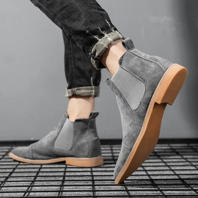 Vegan Suede Chelsea Boots | Non-Slip Sole